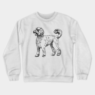 labradoodle portrait Crewneck Sweatshirt